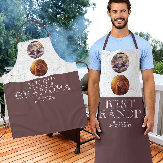 2 Photo Best Grandpa Father`s Day Keepsake  Apron (Creator Uploaded)