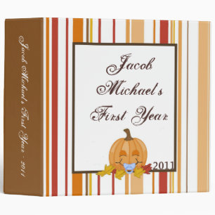 2" PHOTO Binder Scrapbook Autumn Pumpkin Baby