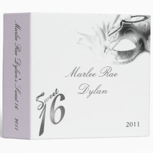 2" PHOTO Binder Scrapbook Sweet 16 Silver White