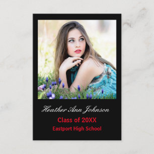 2 Photo Black Vertical - 3x5 Grad Announcement