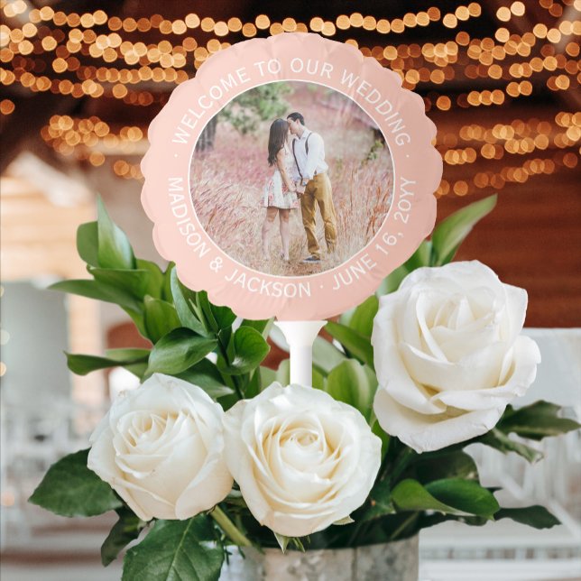 2 Photo Blush Pink Wedding Table Party Decoration Balloon (Creator Uploaded)