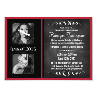 164+ Photo Graduation Black Chalkboard Invitations, Photo Graduation ...