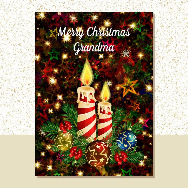 2 Photo Christmas Card for Grandma Personalize (Creator Uploaded)