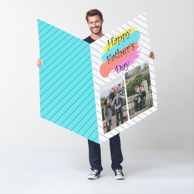 2 Photo Collage Best Dad Ever Happy Father's Day Card (In Situ)