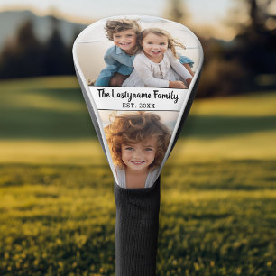 2 Photo Collage Family Name Golf Head Cover