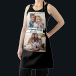 2 Photo Collage Family Name - Horizontal Pics Apron<br><div class="desc">Use up to two horizontal or selfie phone photos to create a unique and personal gift. If you need to adjust the pictures,  click on the customize tool to make changes.</div>