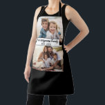 2 Photo Collage Family Name - Horizontal Pics Apron<br><div class="desc">Use up to two horizontal or selfie phone photos to create a unique and personal gift. If you need to adjust the pictures,  click on the customize tool to make changes.</div>