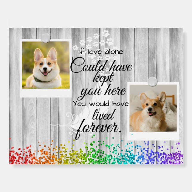 2 Photo Collage Pet Memorial Remembrance  Foam Board (Front)