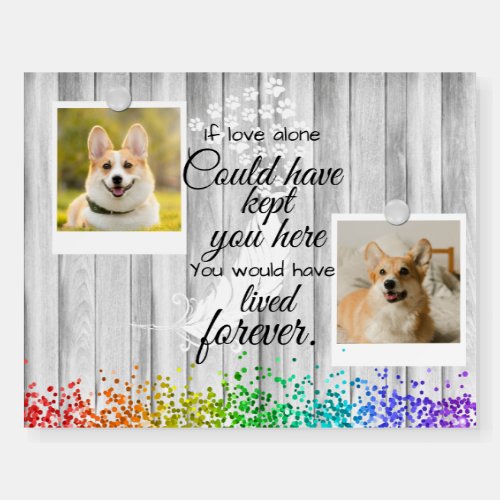 2 Photo Collage Pet Memorial Remembrance  Foam Board