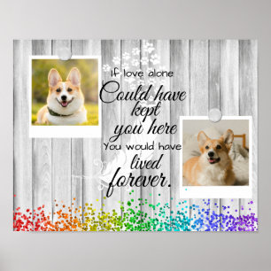 2 Photo Collage Pet Memorial Remembrance   Poster