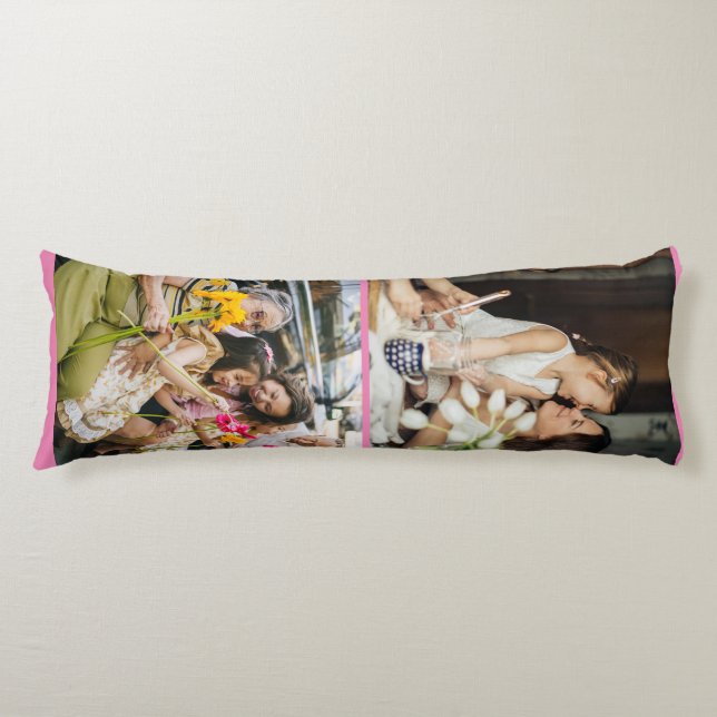2 Photo Custom Collage Personalized  Body Pillow (Front)