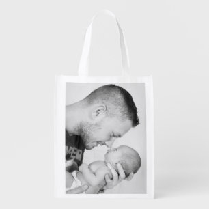 2 Photo Custom Double Sided  Grocery Bag