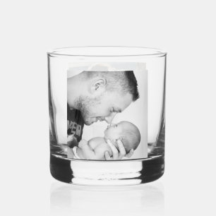 2 Photo Custom Double Sided Whiskey Glass