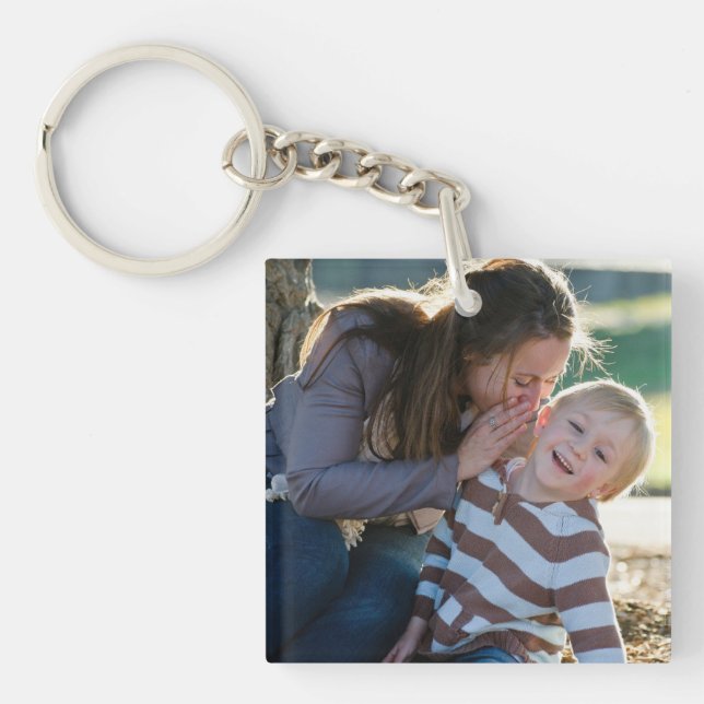 2 Photo Custom  Keychain (Front)