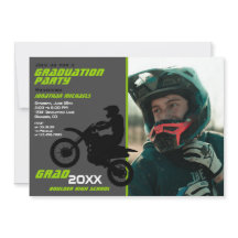 2 PHOTO Dirt Bike Motocross Green Grey Graduation