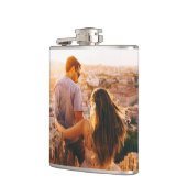 2 Photo Double Sided Edge Print Template Flask (Left)