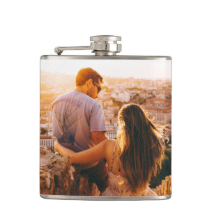 2 Photo Double Sided Edge Print Template Flask