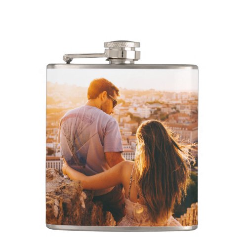 2 Photo Double Sided Edge Print Template Flask