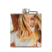 2 Photo Double Sided Edge Print Template Flask (Back)