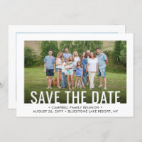 2 Photo Family Reunion Party Gathering BBQ Picnic Save The Date