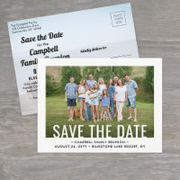 2 Photo Family Reunion Party Picnic Save the Date