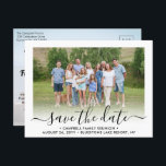 2 Photo Family Reunion Party Script Save the Date Announcement Postcard<br><div class="desc">Invite family members to save the date for a reunion picnic, bbq or party with this elegant modern 2 photo postcard. All text and images are easy to customize. (IMAGE PLACEMENT TIP: An easy way to center the photos how you want is to crop them before uploading to the Zazzle...</div>