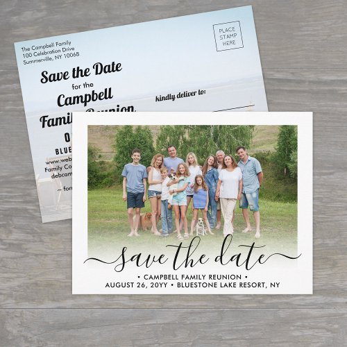 2 Photo Family Reunion Party Script Save the Date