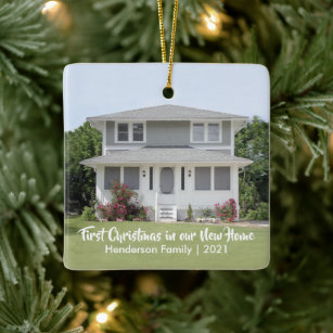 new home ornament personalized acrylic Christmas ornament Our first home Christmas ornament housewarming gift