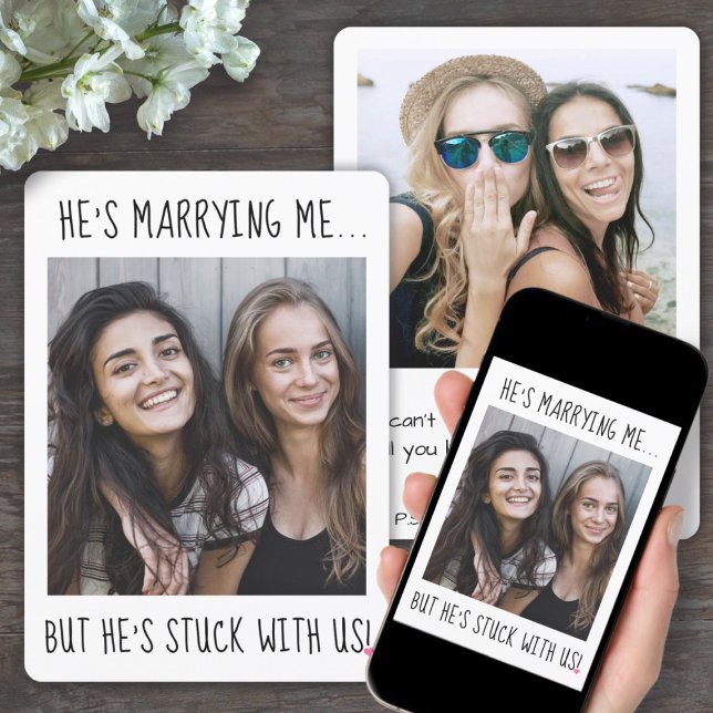 2 Photo Funny Bridesmaid / Maid of Honor Proposal Invitation (Creator Uploaded)