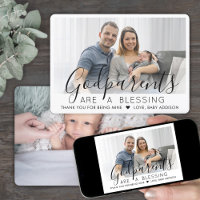 2 Photo Godparents Modern Baptism or Christening
