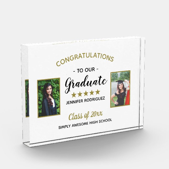 2 Photo Graduation Congratulations Graduate Custom (Left)