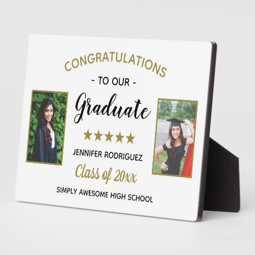 2 Photo Graduation Congratulations Graduate Custom Plaque