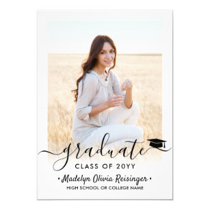 Simple Graduation Invitations Zazzle