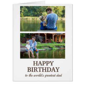 2 Photo Happy Birthday World's Greatest Dad