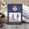 2 Photo Joy Christmas Ornament Navy Blue & Copper