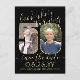 Birthday Save The Date Postcards No Minimum Quantity Zazzle