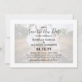 2 Photo Love is Patient Wedding Postponement Save The Date (Back)