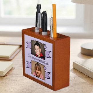 2 photo love you grandma purple desk organizer