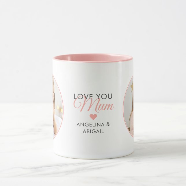 2-Photo Love You Mum/Mom/Mama/Other Mug (Center)