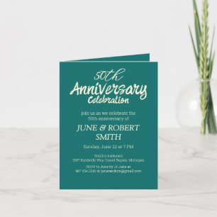 2 photo Modern 50th wedding anniversary invitation