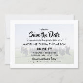2 Photo Modern Script Graduation Save the Date Invitation (Back)