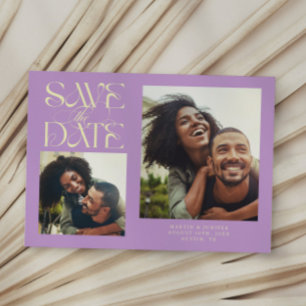 2 Photo Mystical Modern Typography Wisteria Save The Date