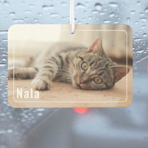 2 Photo Name Custom Pet Frame  Air Freshener