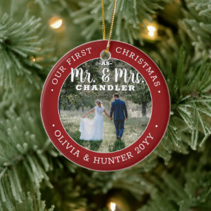 first married christmas ornament 2014