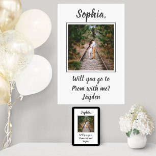 2 Photo Prom or HOCO Proposal Cute Promposal Idea Poster