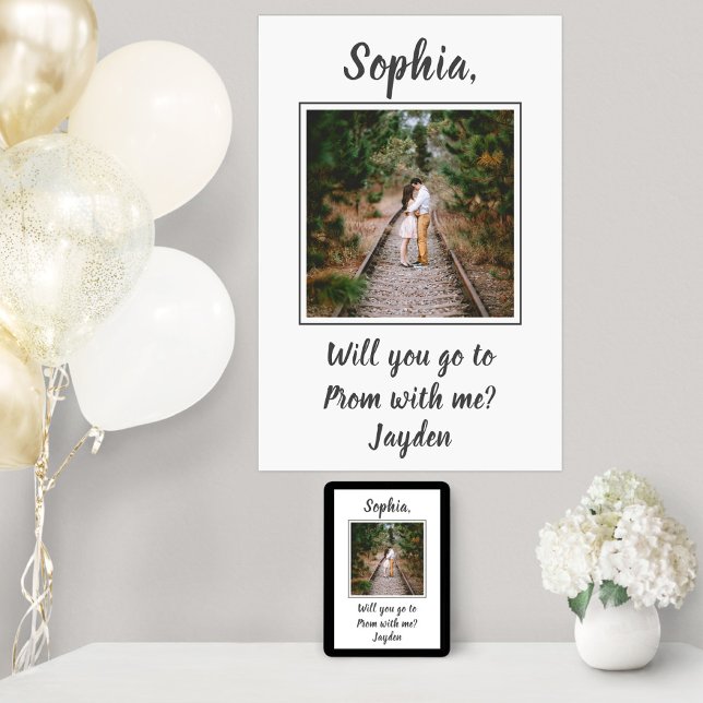 2 Photo Prom or HOCO Proposal Cute Promposal Idea Poster (Creator Uploaded)