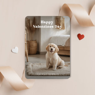 2 Photo Puppy Pet Retro Dog Valentines Day Holiday Card