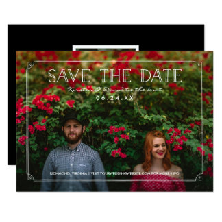 2 Photo | Romantic Doodles Wedding Save the Date Card