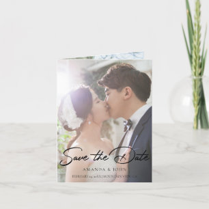 2 Photo Save The Date Wedding Invitation