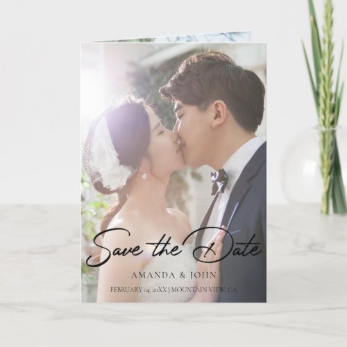 2 Photo Save The Date Wedding Invitation